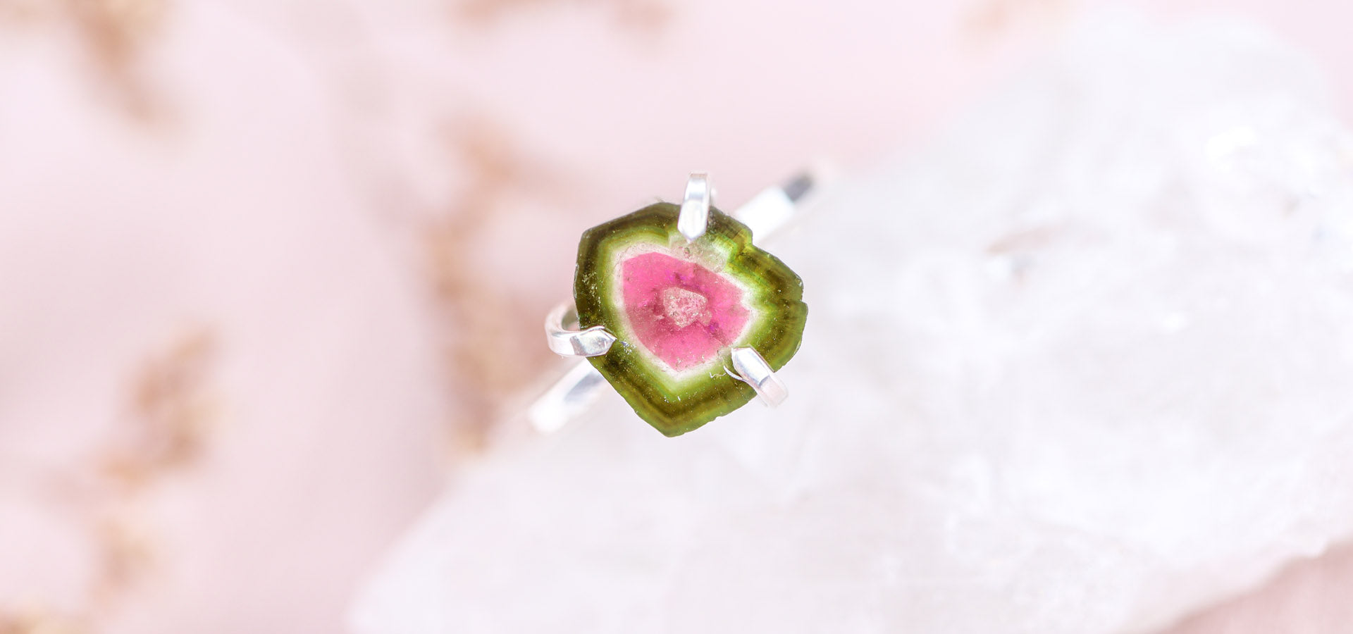 Edelsteen geluk watermeloen Toermalijn