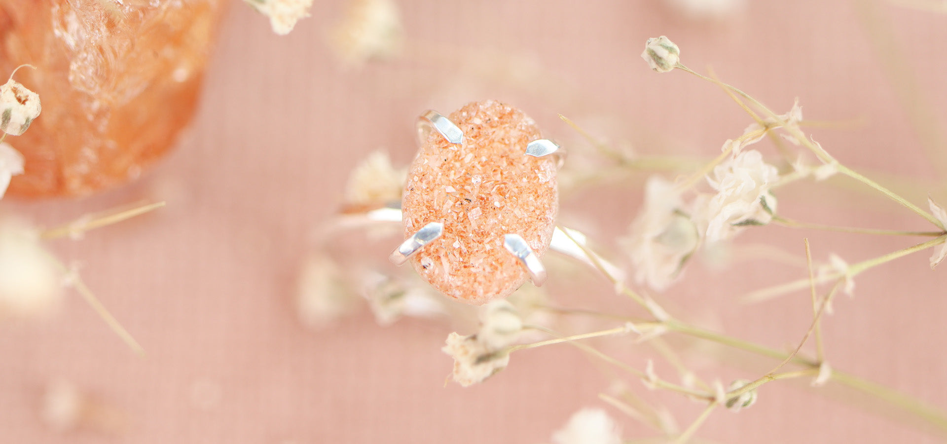 Agaat druzy ring
