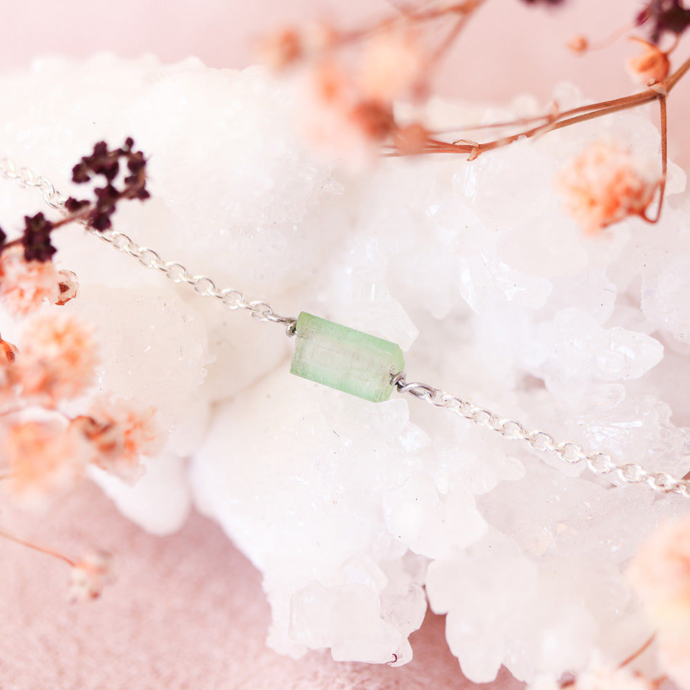 Lichtgroene Toermalijn armband