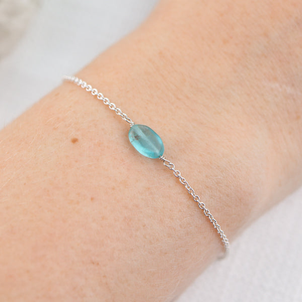 Blauwe edelsteen armband