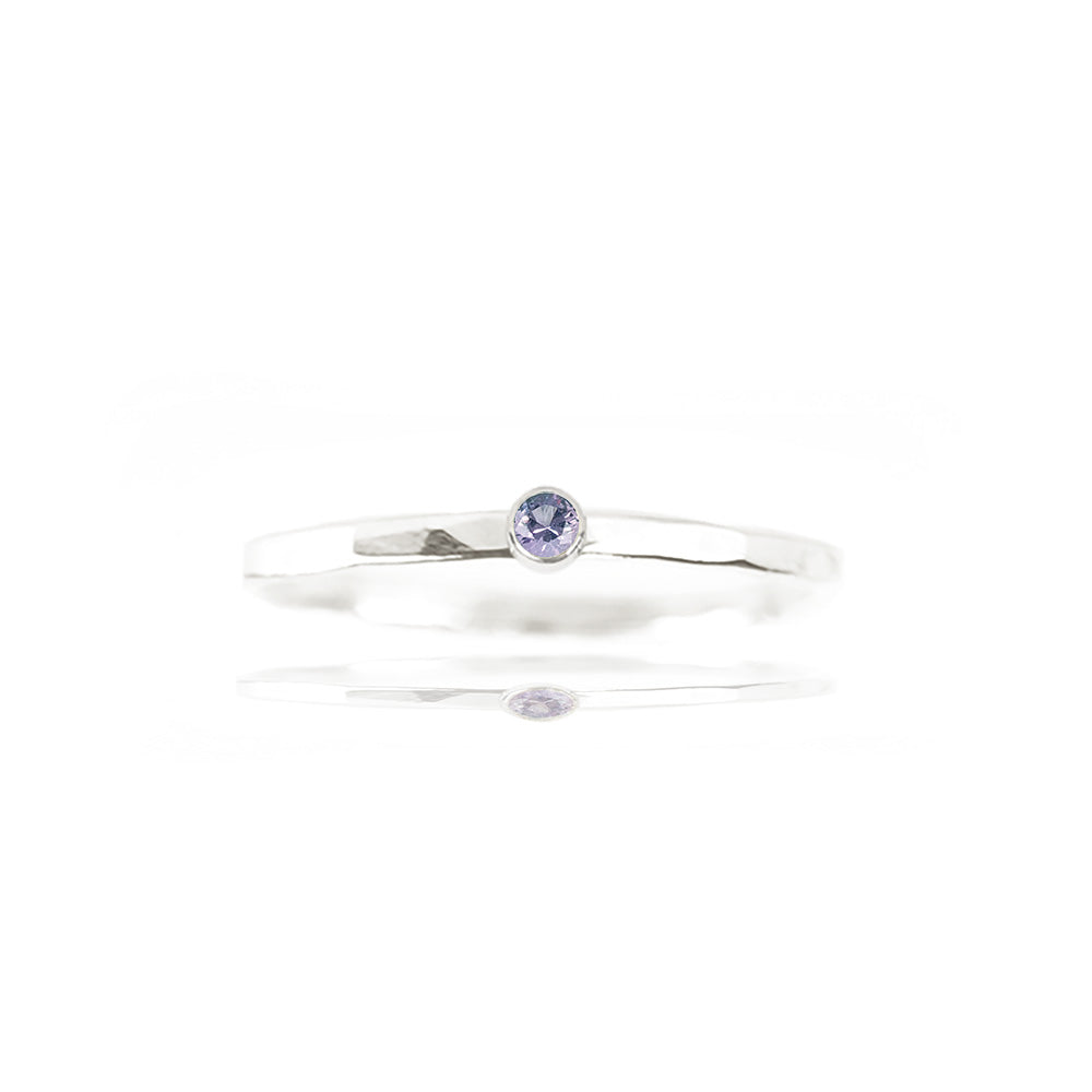 Tanzaniet ring zilver, geboortesteen ring december