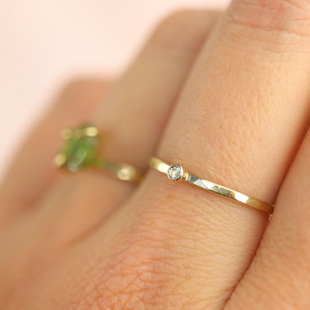 Aquamarijn ring lokaal gemaakt