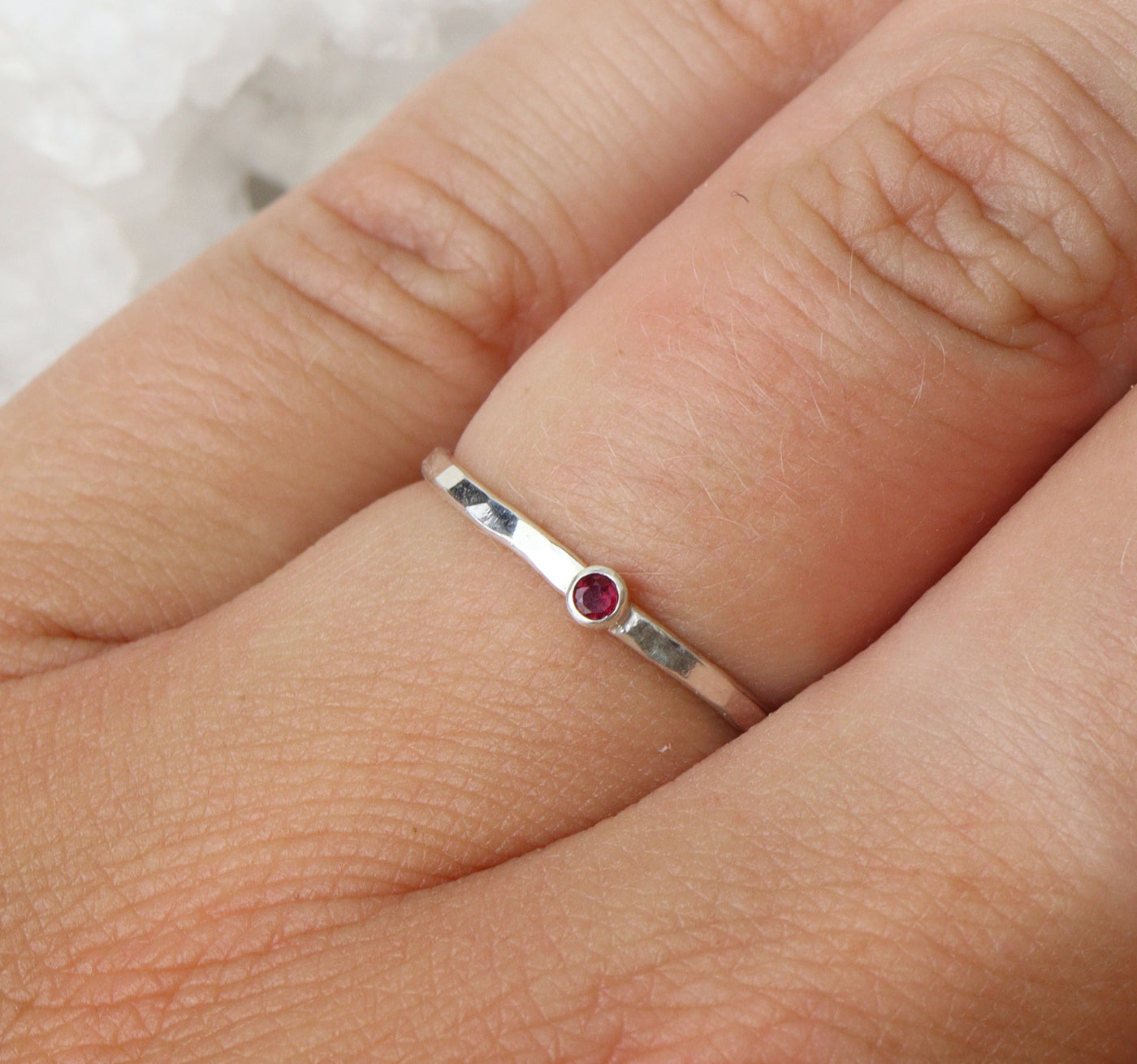 Robijn ring, geboortesteen Juli