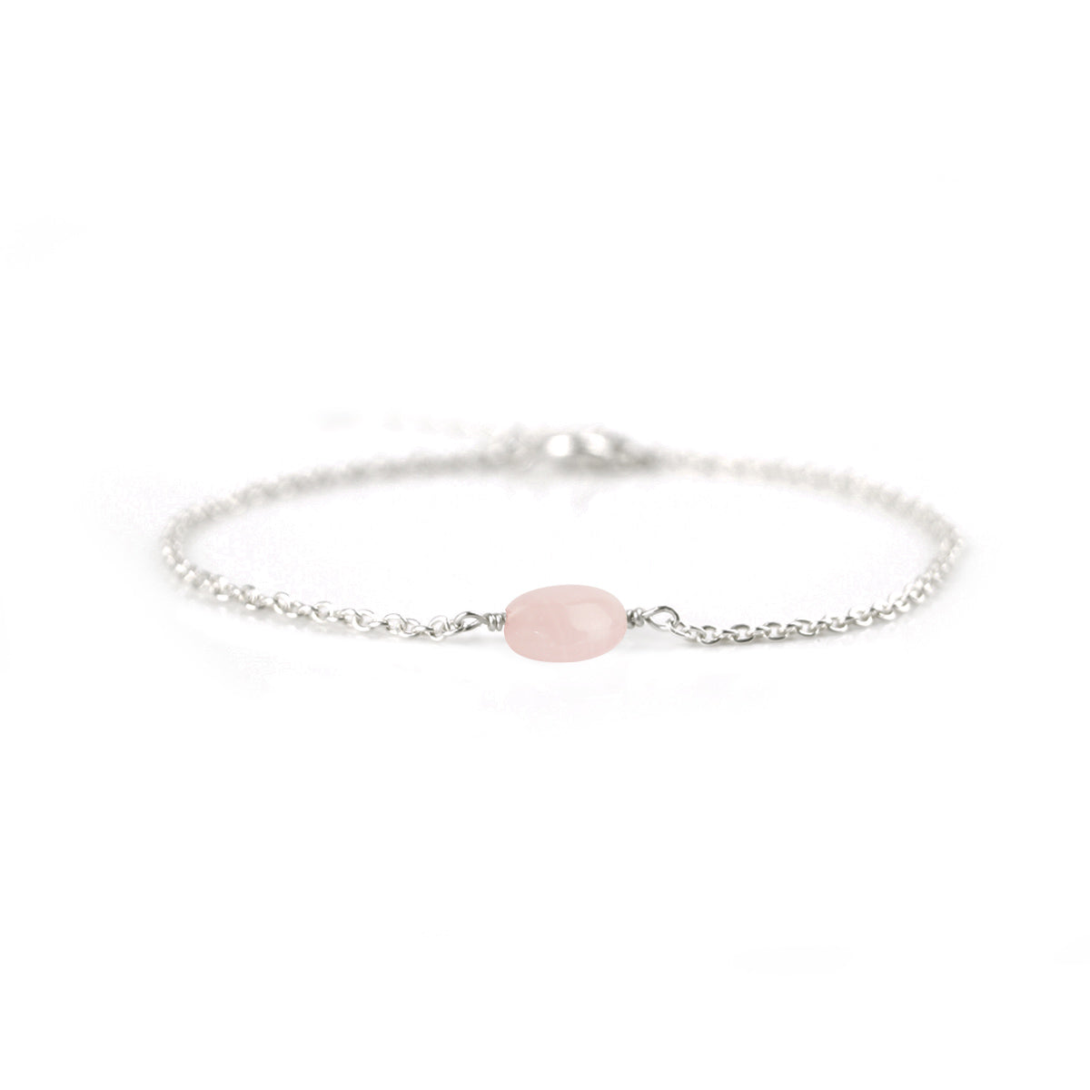 Rozekwarts Armband Ovaal