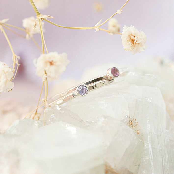 Tanzaniet en Saffier ring - geboortesteen december en september