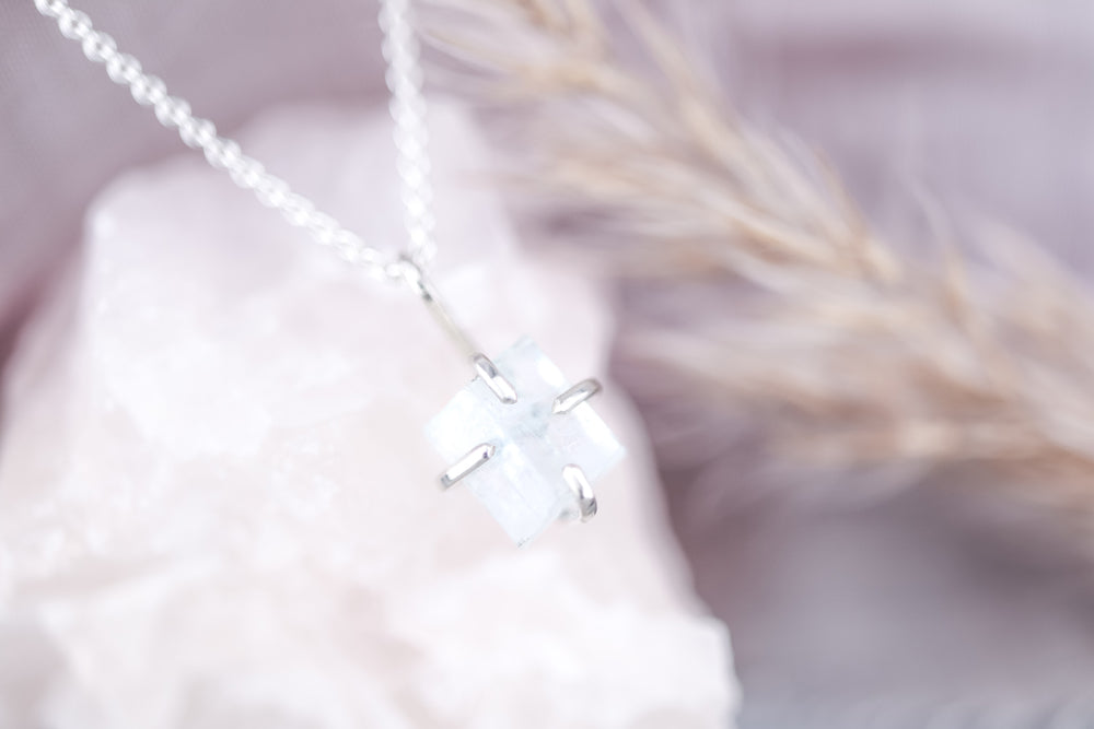 Aquamarijn ketting ruw