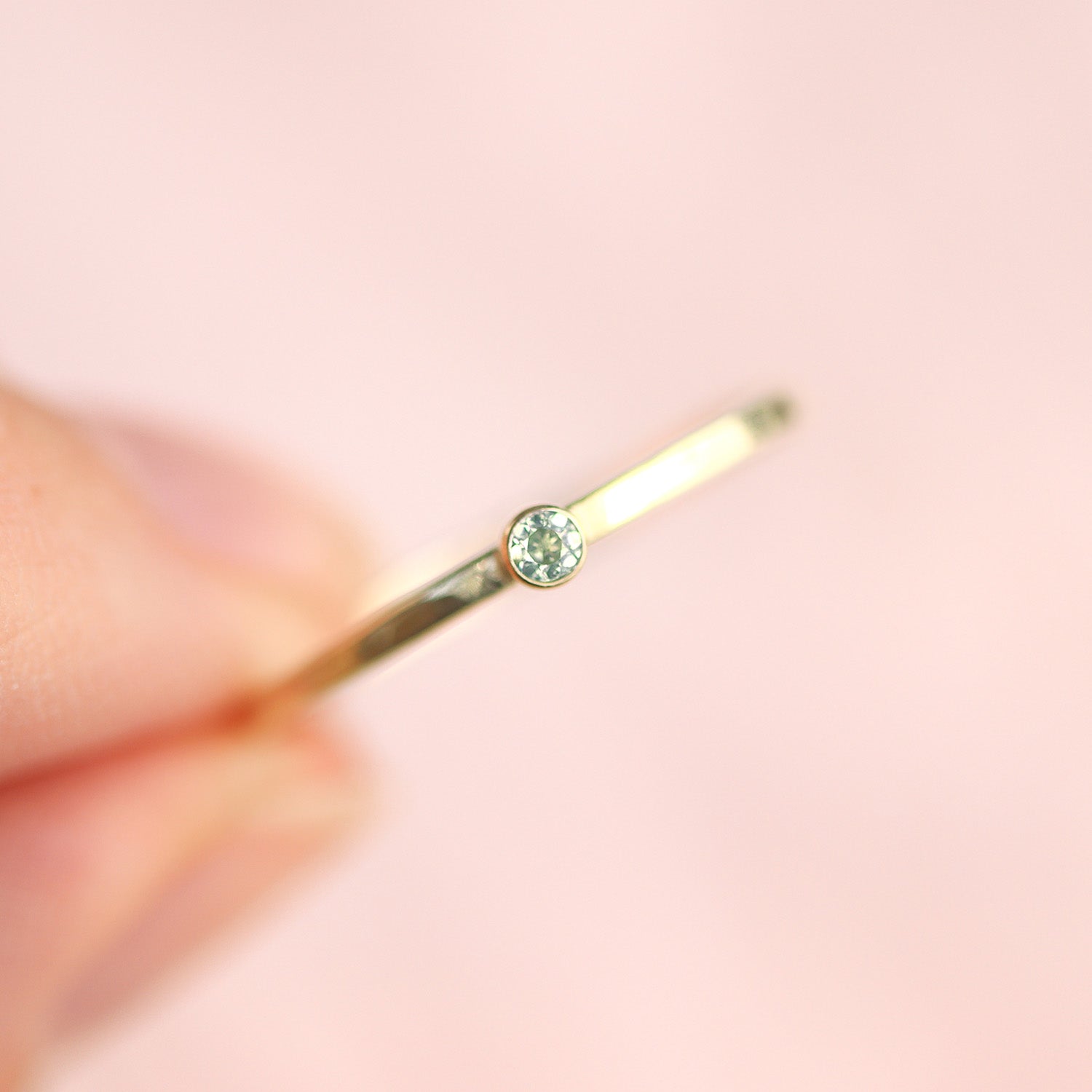 Groene Saffier ring goud 