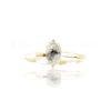 Herkimer diamant ring 14kt geelgoud 