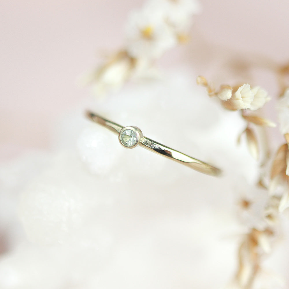 Geboortesteenring september Saffier ring- goud 