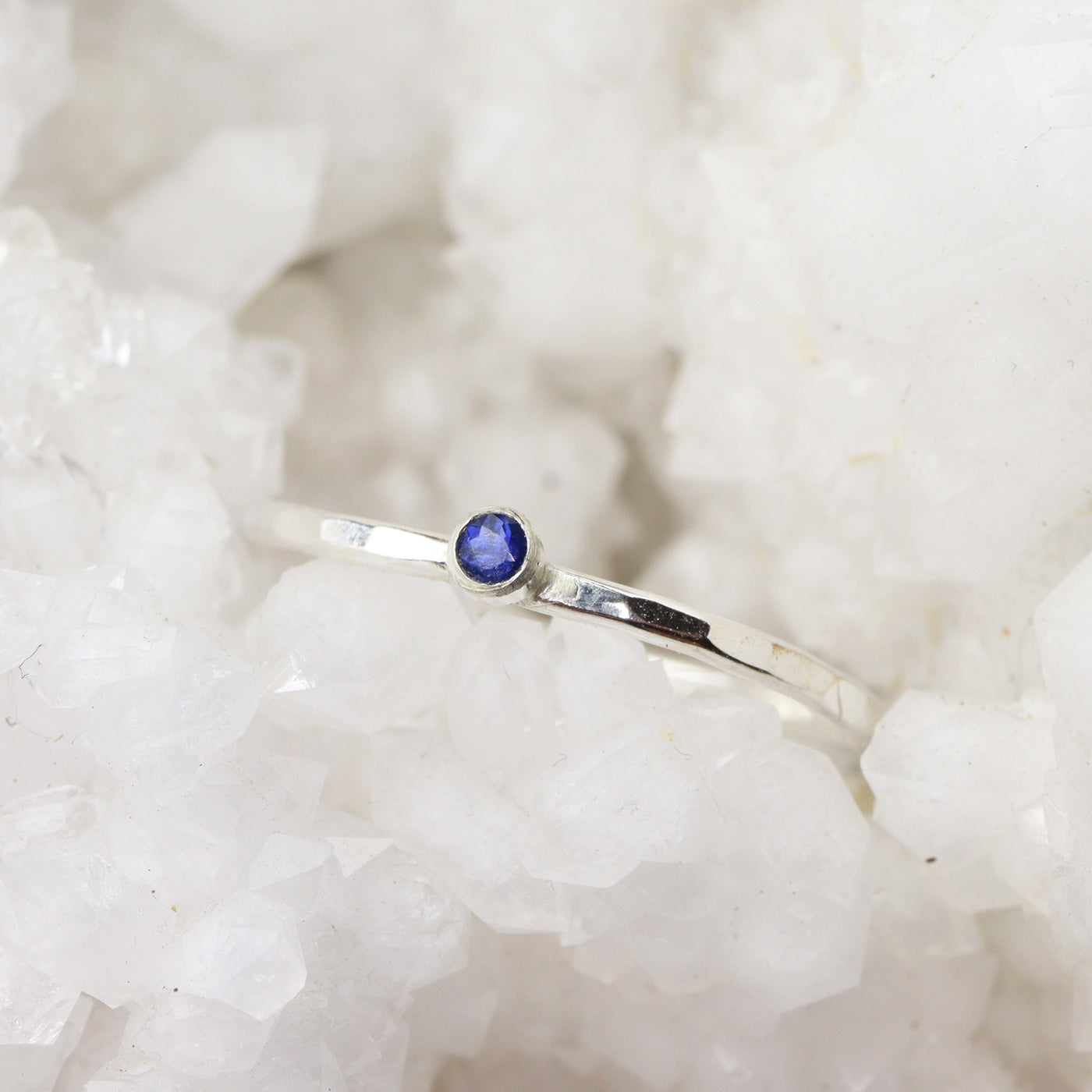 Blauwe Saffier ring - geboortesteen ring september 